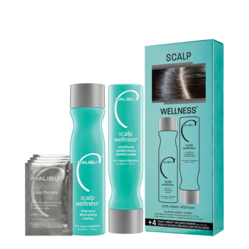 Malibu C Scalp Wellness Collection on white background