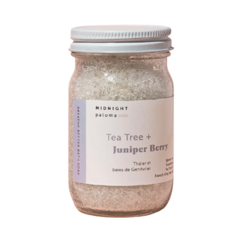 Midnight Paloma Tea Tree + Juniper Berry Breathe Better Bath Soak on white background