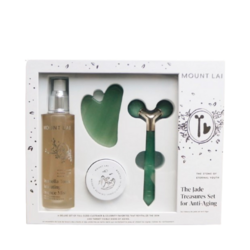 The Jade Treasures Set for Anti-Aging on white background