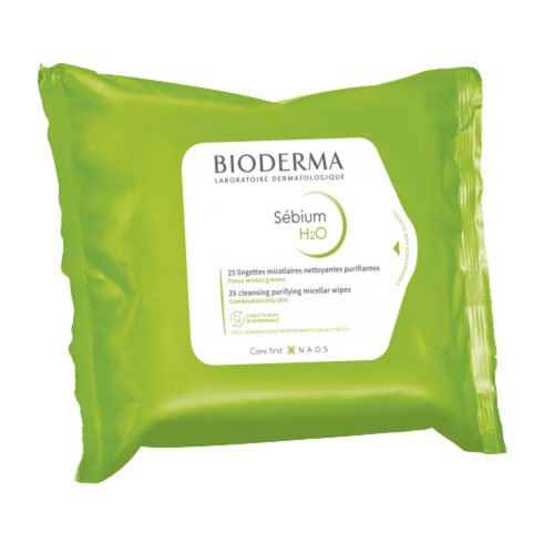 Bioderma Sebium H2O Wipes on white background