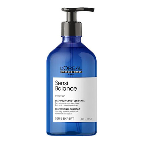 Loreal Professional Paris Sensi Balance Shampoo on white background