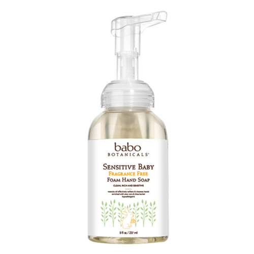 Babo Botanicals Sensitive Baby Hand Soap on white background