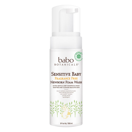 Babo Botanicals Sensitive Baby Newborn Foam Wash, 266ml/8.99 fl oz