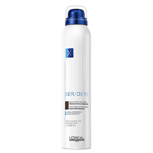 Loreal Professional Paris Serioxyl Volumizing Colored Spray - Brown on white background