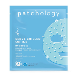 Serve Chilled on Ice Firming Hydrogel Mask on white background
