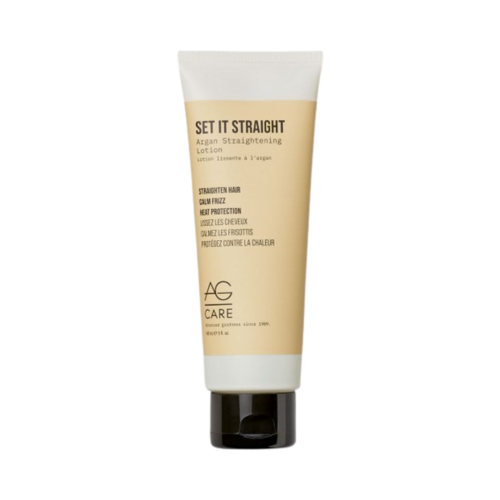 AG Care Set It Straight Argan Straightening Lotion, 148ml/5 fl oz AG Care Set It Straight Argan Straightening Lotion on white background