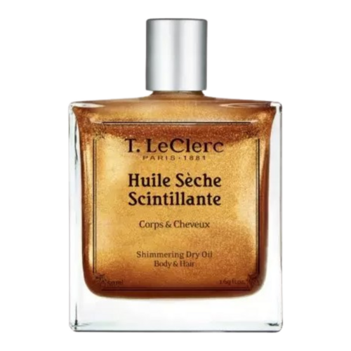 T LeClerc Shimmering Dry Oil on white background