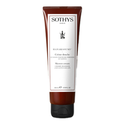 Shower Cream Cherry Blossom and Lotus on white background