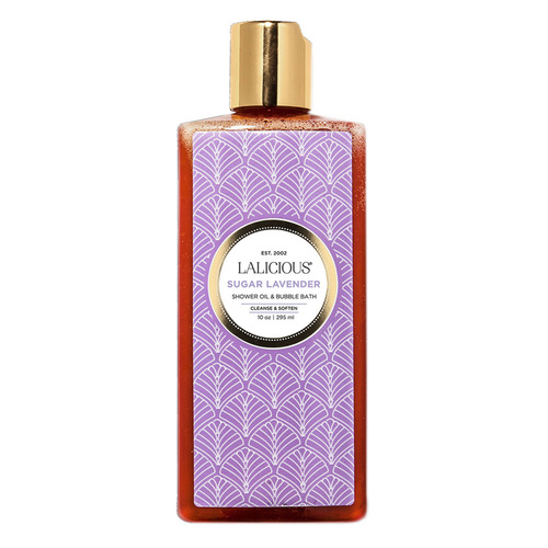 LaLicious Shower Oil And Bubble Bath - Sugar Lavender, 296ml/10 fl oz