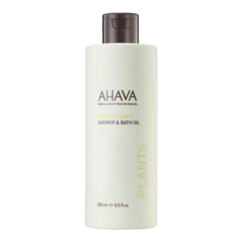 Ahava Shower and Bath Oil on white background