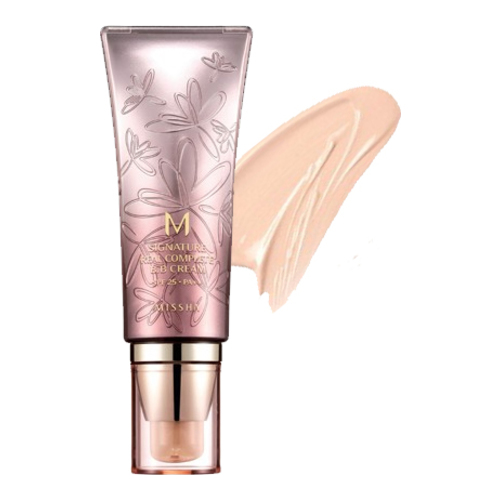 MISSHA Signature Real Complete BB Cream SPF25/PA++ (No.21 | Light Pink Beige) on white background