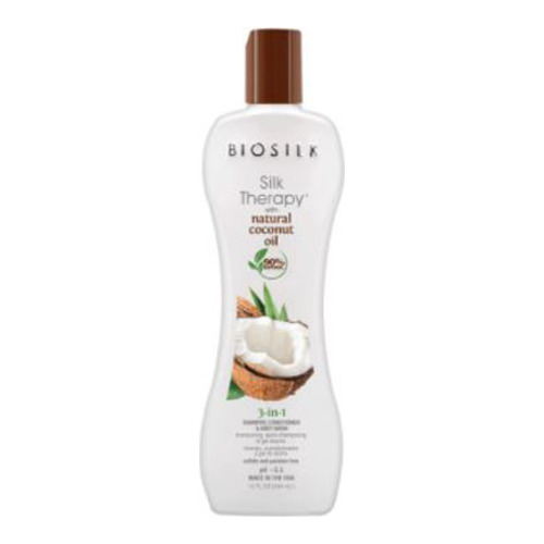 Biosilk  Silk Therapy with Natural Coconut Oil 3-in-1, 355ml/12 fl oz