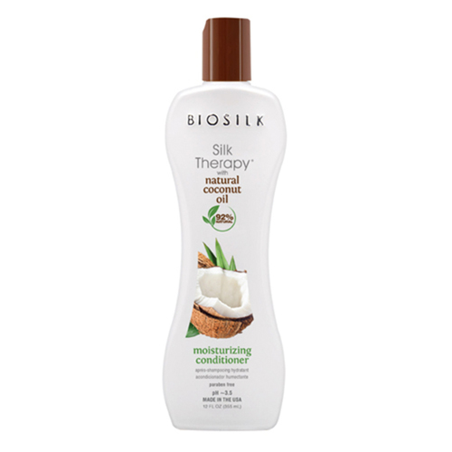 Biosilk  Silk Therapy with Natural Coconut Oil Moisturizing Conditioner, 355ml/12 fl oz