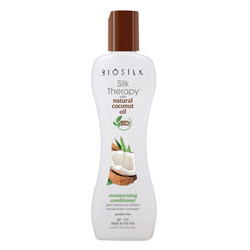 Silk Therapy with Natural Coconut Oil Moisturizing Conditioner on white background