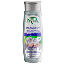 Silver - White Grey Hair Mask on white background