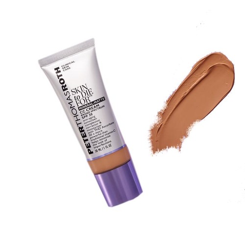 Peter Thomas Roth Skin to Die For Natural Matte Skin Perfecting CC Cream Medium-Tan on white background