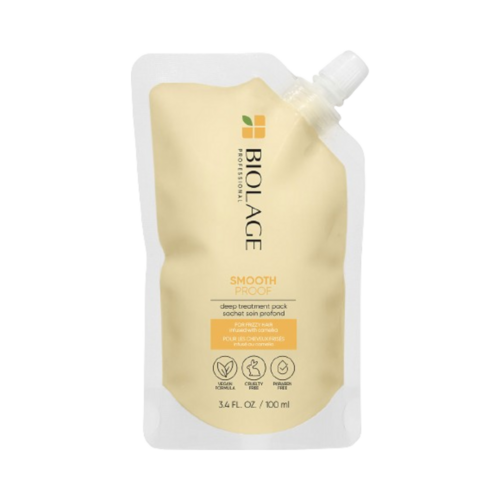 Biolage Smooth Proof Deep Treatment Pack Hair Mask for Frizzy Hair on white background