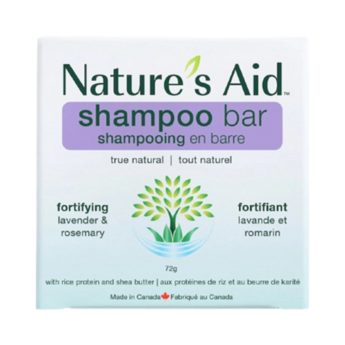 Nature's Aid Solid Shampoo Bar - Lavender and Rosemary, 72g/2.54 oz Natures Aid Solid Shampoo Bar - Lavender and Rosemary on white background