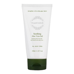 Soothing Aloe Vera Gel on white background