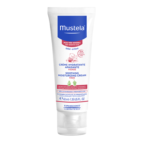 Mustela Soothing Moisturizing Cream on white background