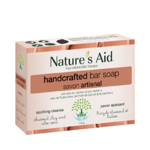 Nature's Aid Soothing Soap Bar - Rhassoul Clay, 110g/3.88 oz Natures Aid Soothing Soap Bar - Rhassoul Clay on white background