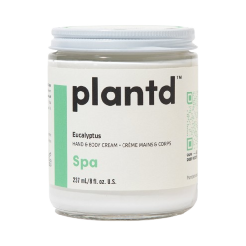 Plantd Skincare Spa Eucalyptus Hand and Body Cream, 237ml/8.01 fl oz Plantd Skincare Spa Eucalyptus Hand and Body Cream on white background