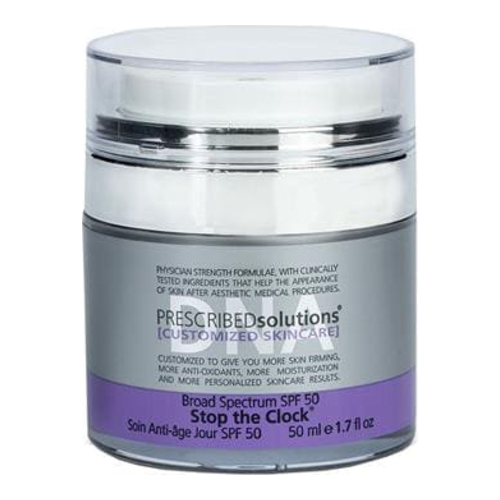 PRESCRIBEDsolutions Stop the Clock (Triple Action DNA Repair Anti-aging Day Cream with SPF 50) on white background