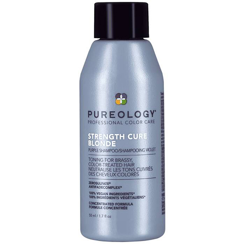 Pureology Strength Cure Blonde Purple Shampoo on white background