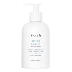 Sugar Lemon Body Lotion on white background