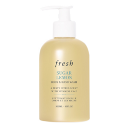 Sugar Lemon Body and Hand Wash on white background