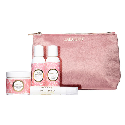 LaLicious Sugar kiss Travel Kit on white background