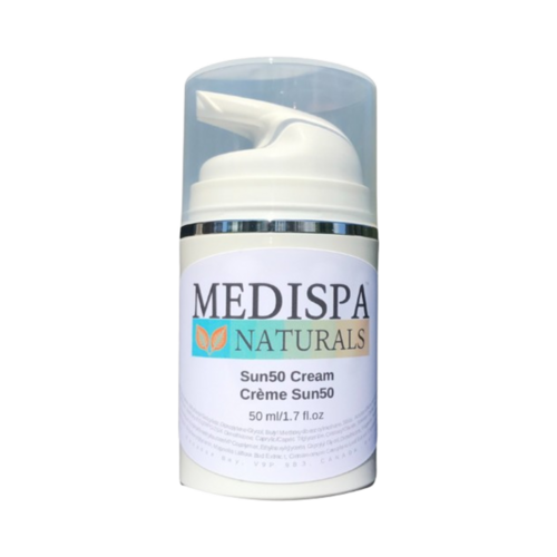 Medispa Naturals Sun50 Cream on white background