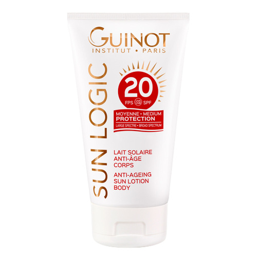 Guinot Sun Logic Sunscreen Lotion SPF 20 on white background