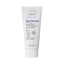 Sun Shield Matte Broad Spectrum SPF 50 on white background