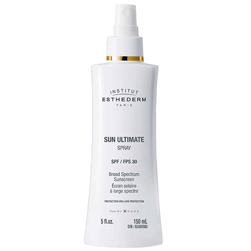 Institut Esthederm Sun Ultimate Spray SPF 30 on white background