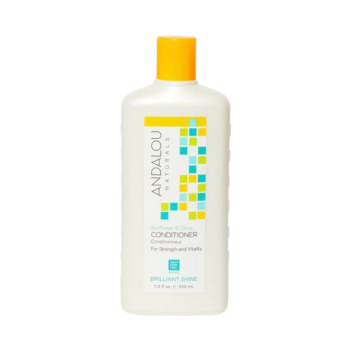 Andalou Naturals Sunflower and Citrus Brilliant Shine Conditioner on white background