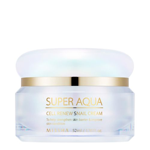 MISSHA Super Aqua Cell Renew Snail Cream on white background