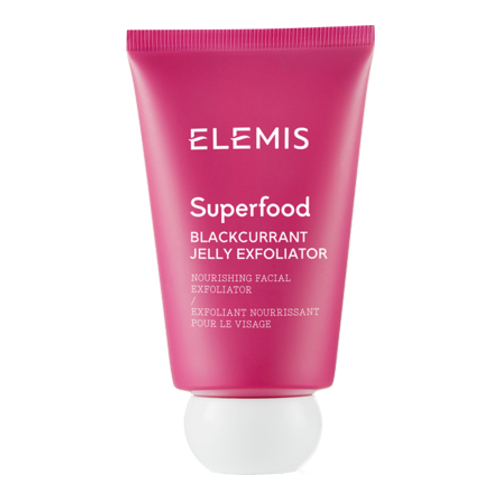 Elemis Superfood Blackcurrant Jelly Exfoliator on white background