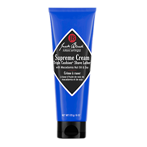 Jack Black Supreme Cream Triple Cushion Shave Lather on white background