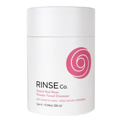 RINSE Co. Sweet Red Rose Powder Facial Cleanser - Dry And Sensitive Skin, 30 pieces