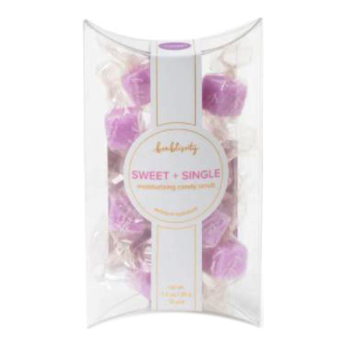 Bonblissity Sweet + Single Candy Scrub - Lavender Luxury on white background