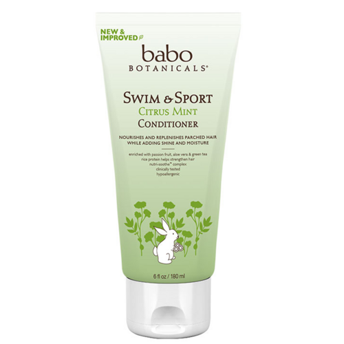 Babo Botanicals Swim and Sport Citrus Mint Conditioner on white background