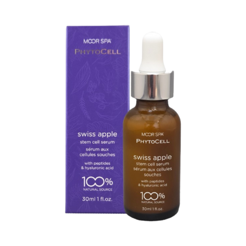 Moor Spa Swiss Apple Stem Cell Serum on white background