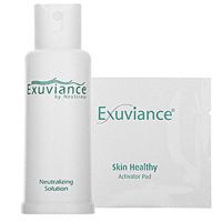 Exuviance  on white background