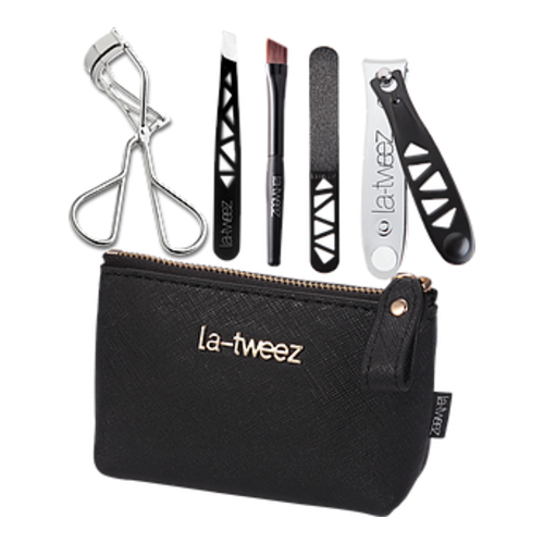 LaTweez Beauty Travel Set - Black on white background