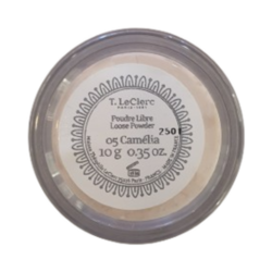 T LeClerc Loose Powder - Camelia on white background