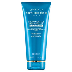 Tan Prolonging Shimmering Body Gel-Cream on white background