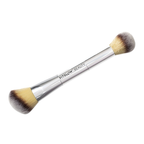 FitGlow Beauty Teddy Double Cheek Brush, 1 piece