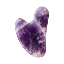 The Amethyst Gua Sha Facial Lifting Tool on white background