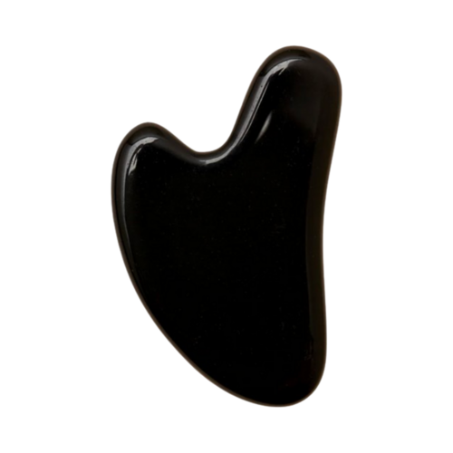 Mount Lai The Black Obsidian Gua Sha Facial Lifting Tool on white background
